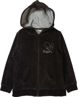 

Beebay Full Sleeve Self Design Baby Girls Sweatshirt, Black