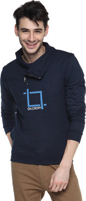 

Campus Sutra Full Sleeve Printed Men Sweatshirt, Navy blue