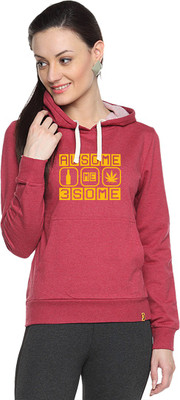 

Campus Sutra Full Sleeve Printed Women Sweatshirt, Maroon