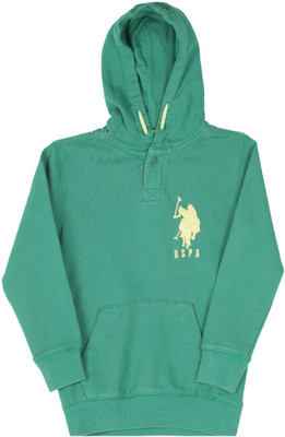 

U S Polo Kids Sleeveless Solid Boys Sweatshirt, Me. green