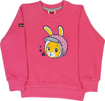 

Indirang Full Sleeve Printed Girls Sweatshirt, Pink