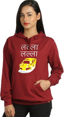 

Campus Sutra Full Sleeve Printed Women Sweatshirt, Maroon