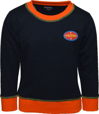 

Pepito Full Sleeve Solid Boys Sweatshirt, Navy
