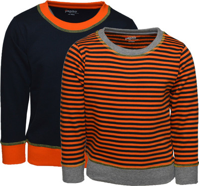 

Pepito Full Sleeve Solid Boys Sweatshirt, Orange