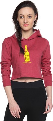 

Campus Sutra Full Sleeve Printed Women Sweatshirt, Maroon