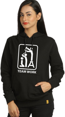 

Campus Sutra Full Sleeve Printed Women Sweatshirt, Black