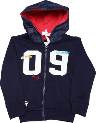 

Nauti Nati Full Sleeve Printed Boys Sweatshirt, Navy blue
