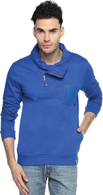 

Campus Sutra Full Sleeve Solid Men Sweatshirt, Dark blue
