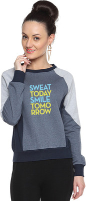 

Campus Sutra Full Sleeve Printed Women Sweatshirt, Denim