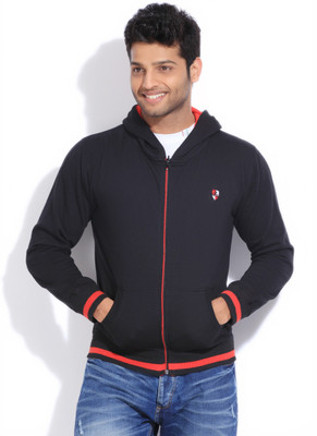 

Sports 52 Wear Full Sleeve Solid Men's Sweatshirt, Blk.red-