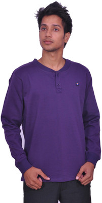 

LEAF Full Sleeve Solid Men's Sweatshirt, Purple