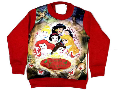 

Cuddlezz Full Sleeve Graphic Print Girls Sweatshirt, Red