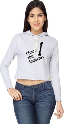 

Campus Sutra Full Sleeve Printed Women Sweatshirt, Grey