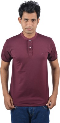 

Josh Button Half Sleeve Solid Men's Sweatshirt, Maroon