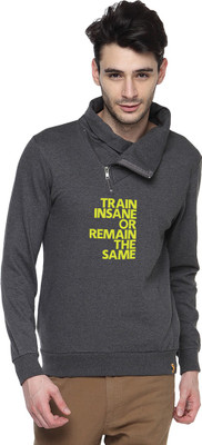 

Campus Sutra Full Sleeve Printed Men Sweatshirt, Charcoal