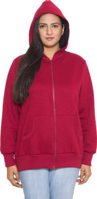 

Finesse Full Sleeve Solid Women's Sweatshirt, Maroon