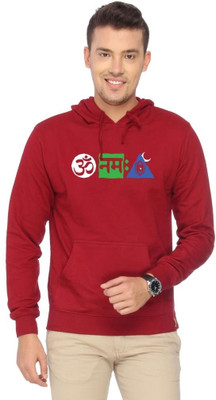 

Campus Sutra Full Sleeve Printed Men Sweatshirt, Maroon