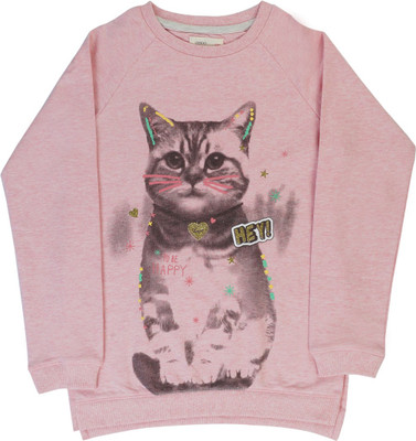 

Indirang Full Sleeve Printed Girls Sweatshirt, Pink