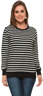 Frenchtrendz Full Sleeve Striped Women Sweatshirt