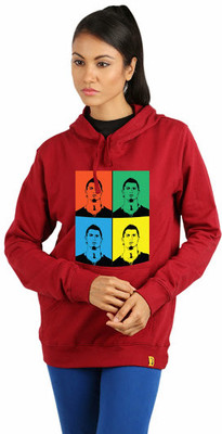 

Campus Sutra Full Sleeve Printed Women Sweatshirt, Red