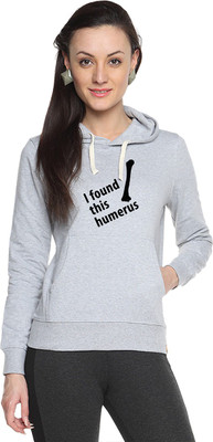 

Campus Sutra Full Sleeve Printed Women Sweatshirt, Grey