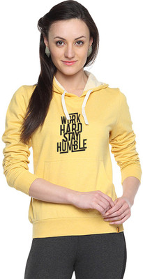 

Campus Sutra Full Sleeve Printed Women Sweatshirt, Yellow