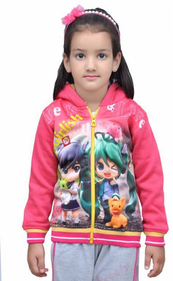 

Shaun Full Sleeve Printed Girls Sweatshirt, Pink