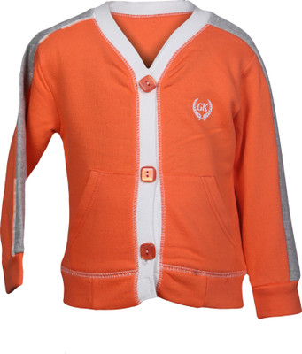 

Gkidz Full Sleeve Solid Boys Sweatshirt, Orange