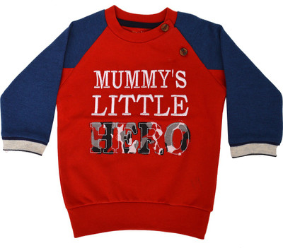 

Pepito Full Sleeve Self Design Baby Boys Sweatshirt, Red