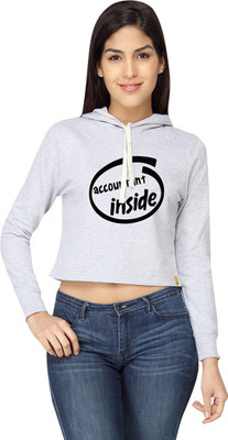 

Campus Sutra Full Sleeve Printed Women Sweatshirt, Grey