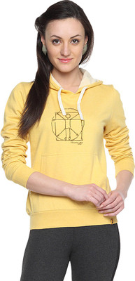 

Campus Sutra Full Sleeve Printed Women Sweatshirt, Yellow