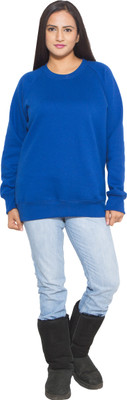 

Finesse Full Sleeve Solid Women' Sweatshirt, Royal blue