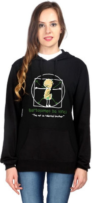 

Campus Sutra Full Sleeve Printed Women Sweatshirt, Black