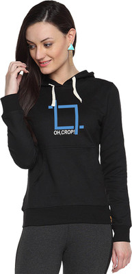 

Campus Sutra Full Sleeve Printed Women Sweatshirt, Black