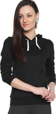 

Campus Sutra Full Sleeve Solid Women Sweatshirt, Black
