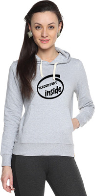 

Campus Sutra Full Sleeve Printed Women Sweatshirt, Grey