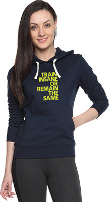 

Campus Sutra Full Sleeve Printed Women Sweatshirt, Navy blue