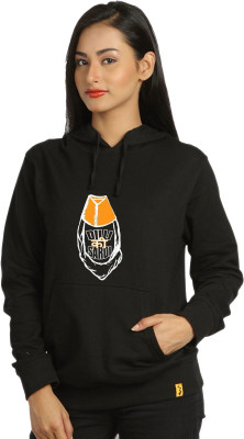 

Campus Sutra Full Sleeve Printed Women Sweatshirt, Black