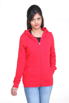 

Trufit Full Sleeve Self Design Women's Sweatshirt, Red