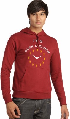 

Campus Sutra Full Sleeve Printed Men Sweatshirt, Maroon