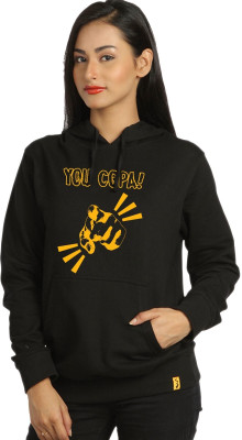 

Campus Sutra Full Sleeve Printed Women Sweatshirt, Black