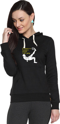 

Campus Sutra Full Sleeve Printed Women Sweatshirt, Black