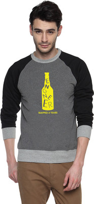 

Campus Sutra Full Sleeve Printed Men Sweatshirt, Charcoal