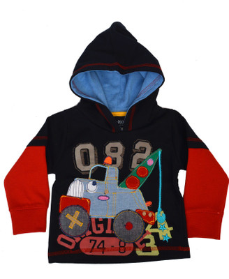 

Pepito Full Sleeve Embellished Baby Boys Sweatshirt, Black