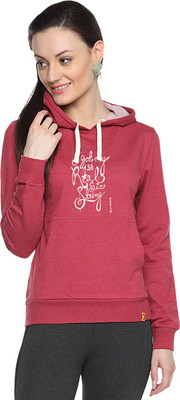 

Campus Sutra Full Sleeve Printed Women Sweatshirt, Maroon