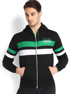

Sports 52 Wear Full Sleeve Striped Men's Sweatshirt, Blk.grn.