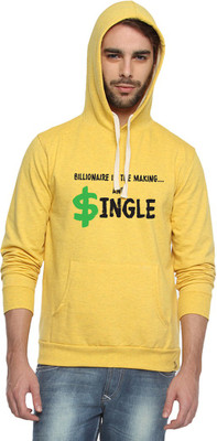 

Campus Sutra Full Sleeve Printed Men Reversible Sweatshirt, Yellow