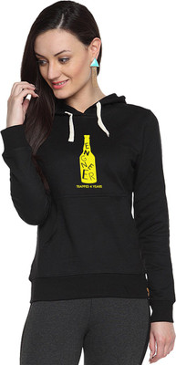 

Campus Sutra Full Sleeve Printed Women Sweatshirt, Black