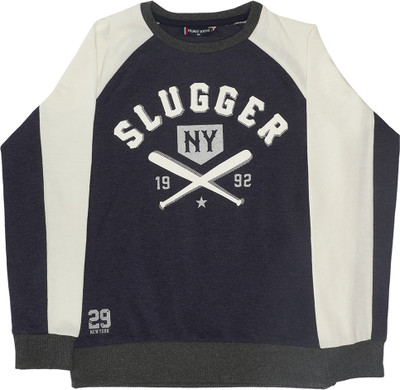 

Indirang Full Sleeve Printed Boys Sweatshirt, Dark blue