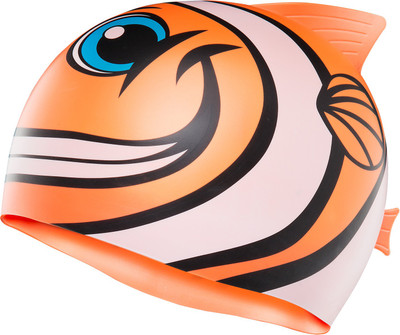 

TYR Happy Fish Swim Silicone Swimming Cap(Orange)